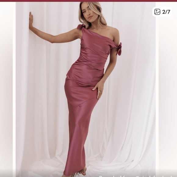 Petal & Pup Dresses & Skirts - Petal & Pup Satin Tie-Shoulder Maxi Dress